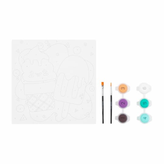 VIVID by Brea Reese® Ice Cream Acrylic Paint-by-Number Kit